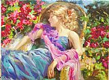 Vladimir Volegov Canvas Paintings - Sun Drenched Garden